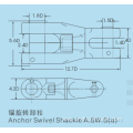 A-type anchor swivel shackle for anchor chain